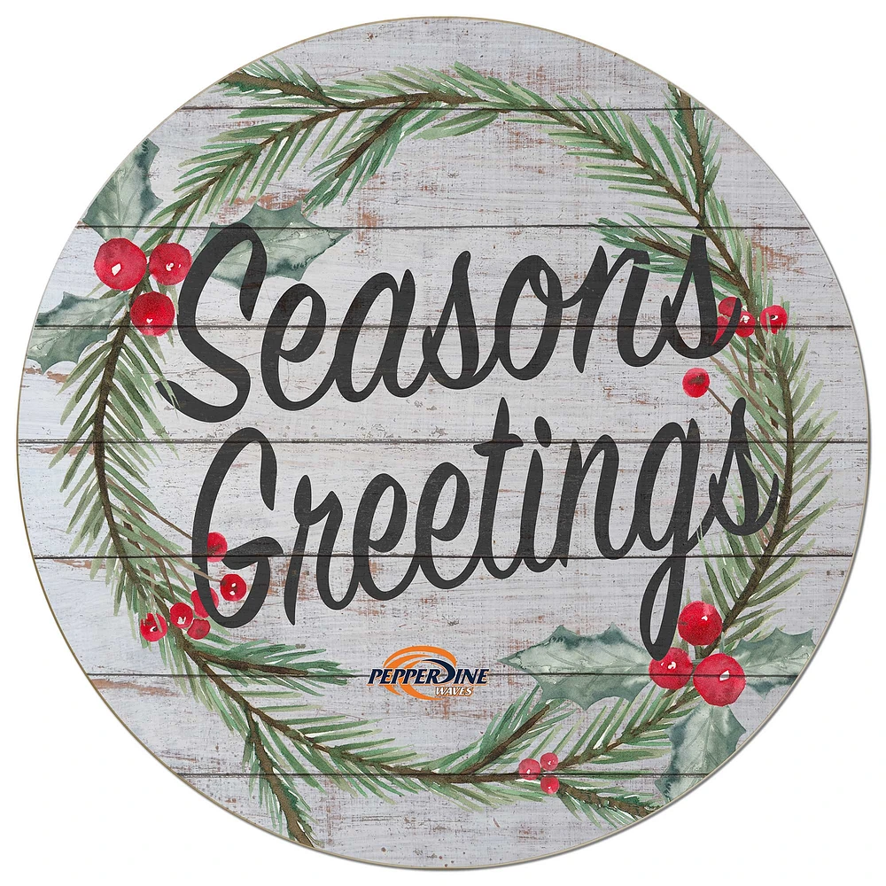 Pepperdine Waves 20'' x 20'' Season's Greetings Circle