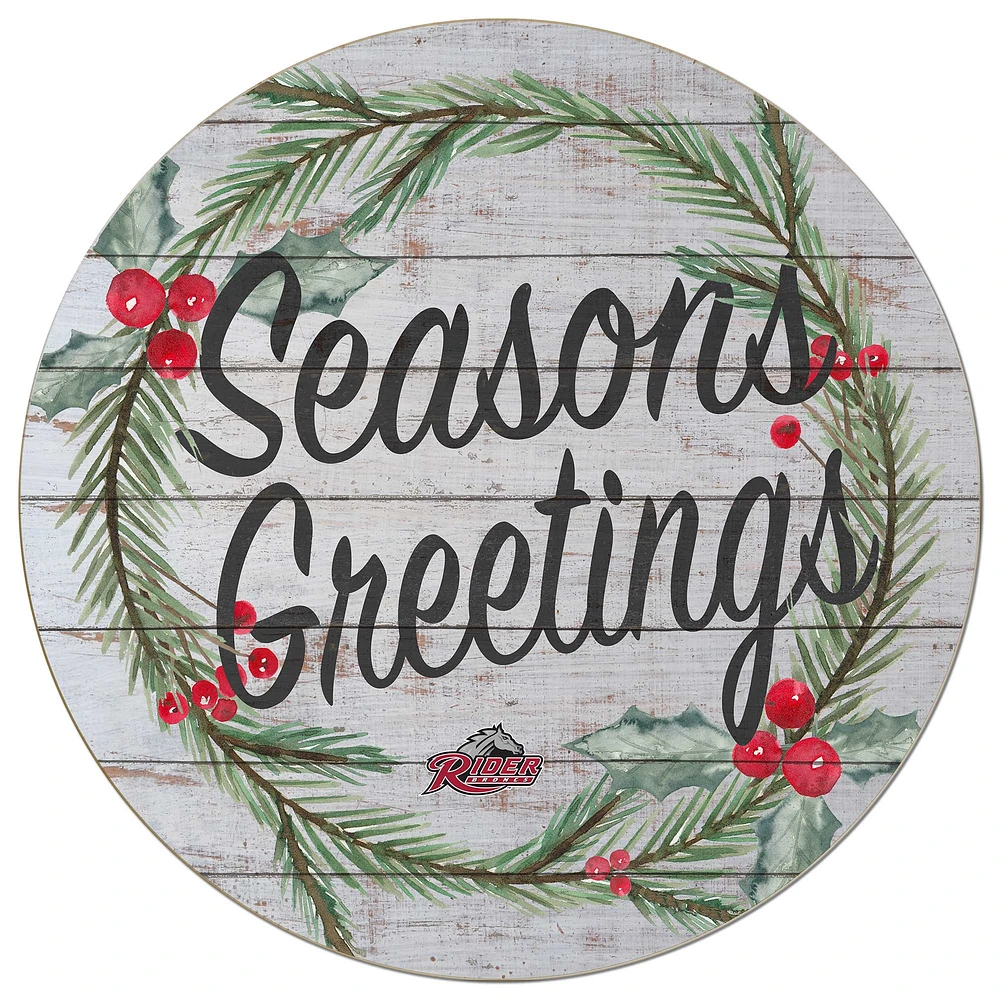 Rider Broncs 20'' x 20'' Season's Greetings Circle