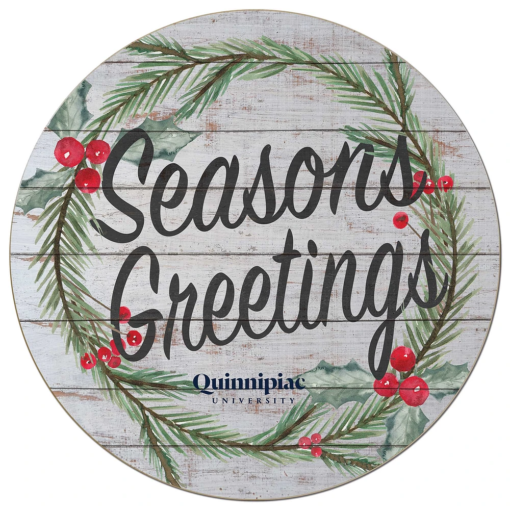 Quinnipiac Bobcats 20'' x 20'' Season's Greetings Circle