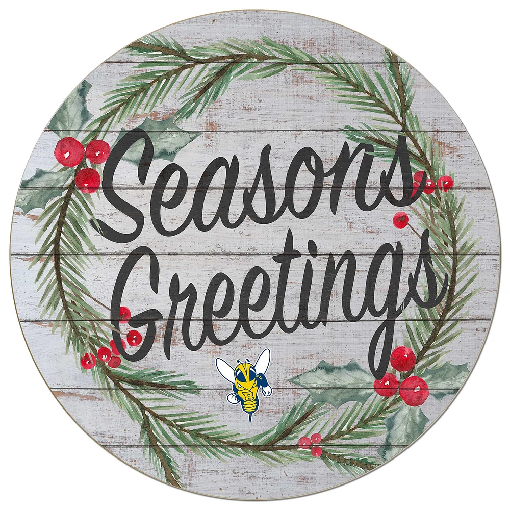 Rochester Yellow Jackets 20'' x 20'' Season's Greetings Circle