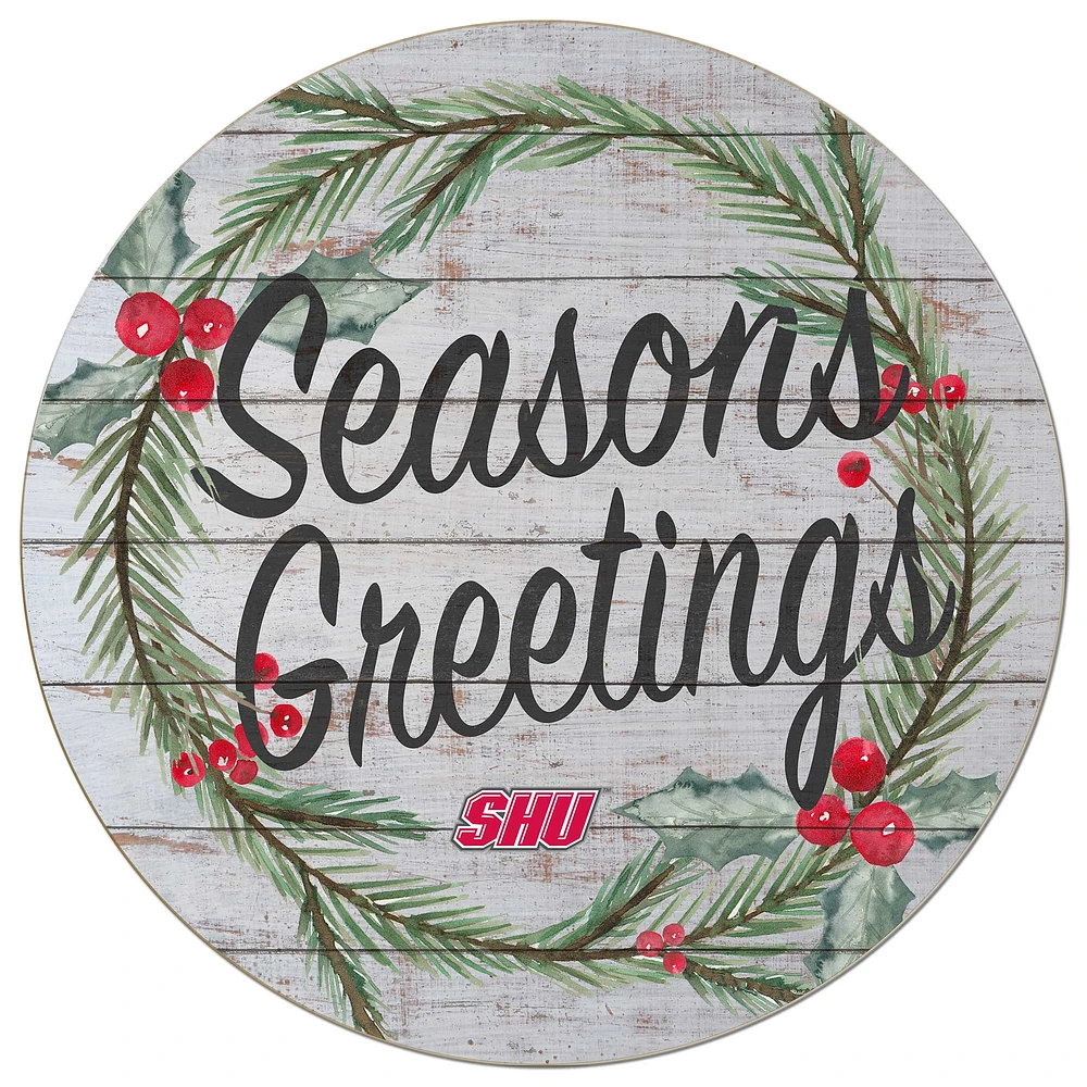 Sacred Heart Pioneers 20'' x 20'' Season's Greetings Circle