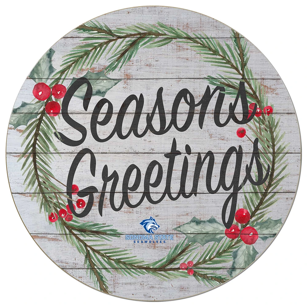 Sonoma State Seawolves 20'' x 20'' Season's Greetings Circle