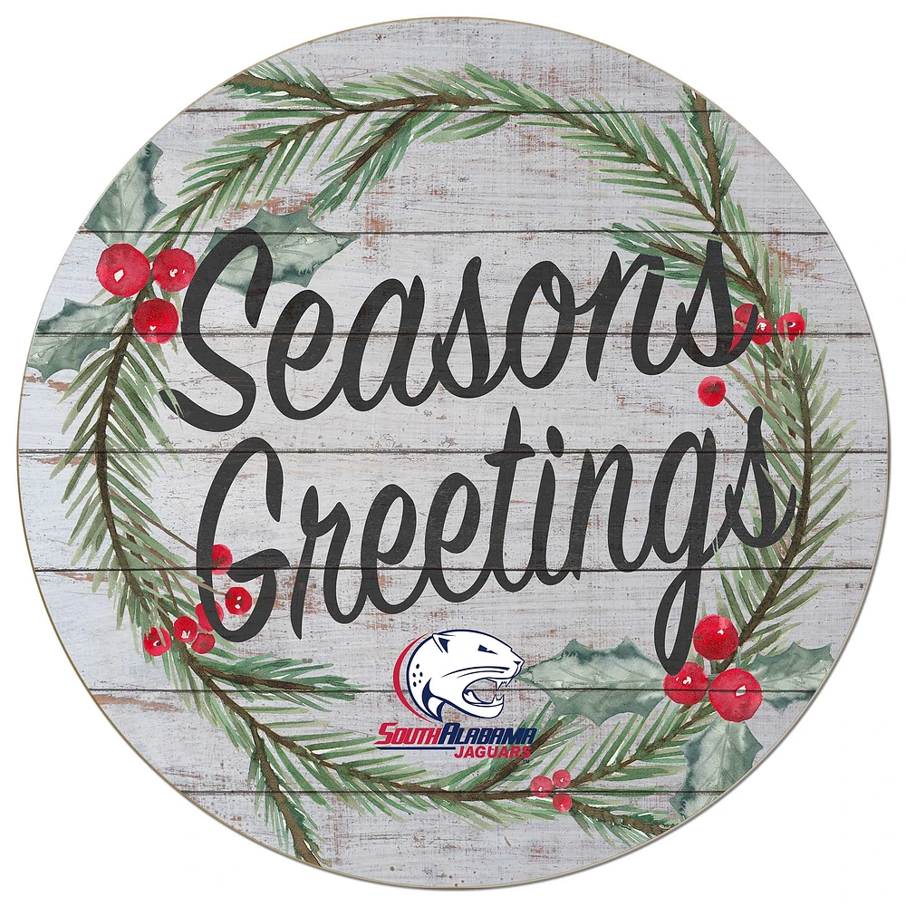 South Alabama Jaguars 20'' x 20'' Season's Greetings Circle