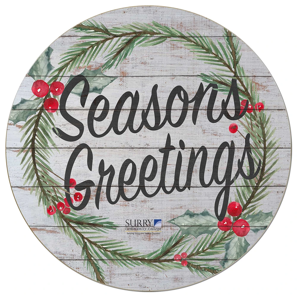 Surry Community College 20'' x 20'' Season's Greetings Circle