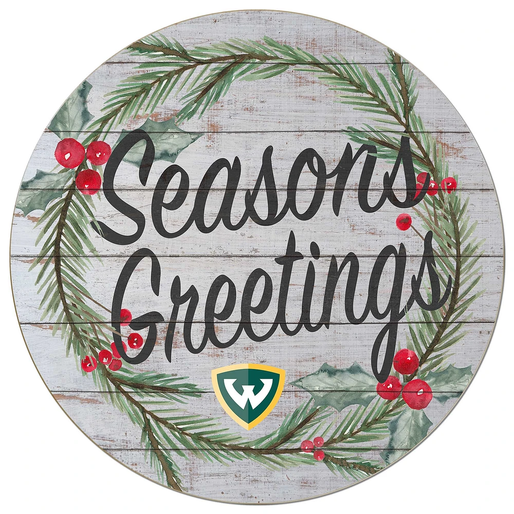 Wayne State Warriors 20'' x 20'' Season's Greetings Circle