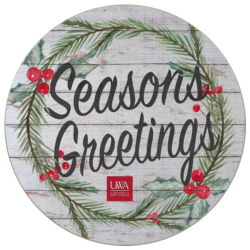 West Alabama Tigers 20'' x 20'' Season's Greetings Circle