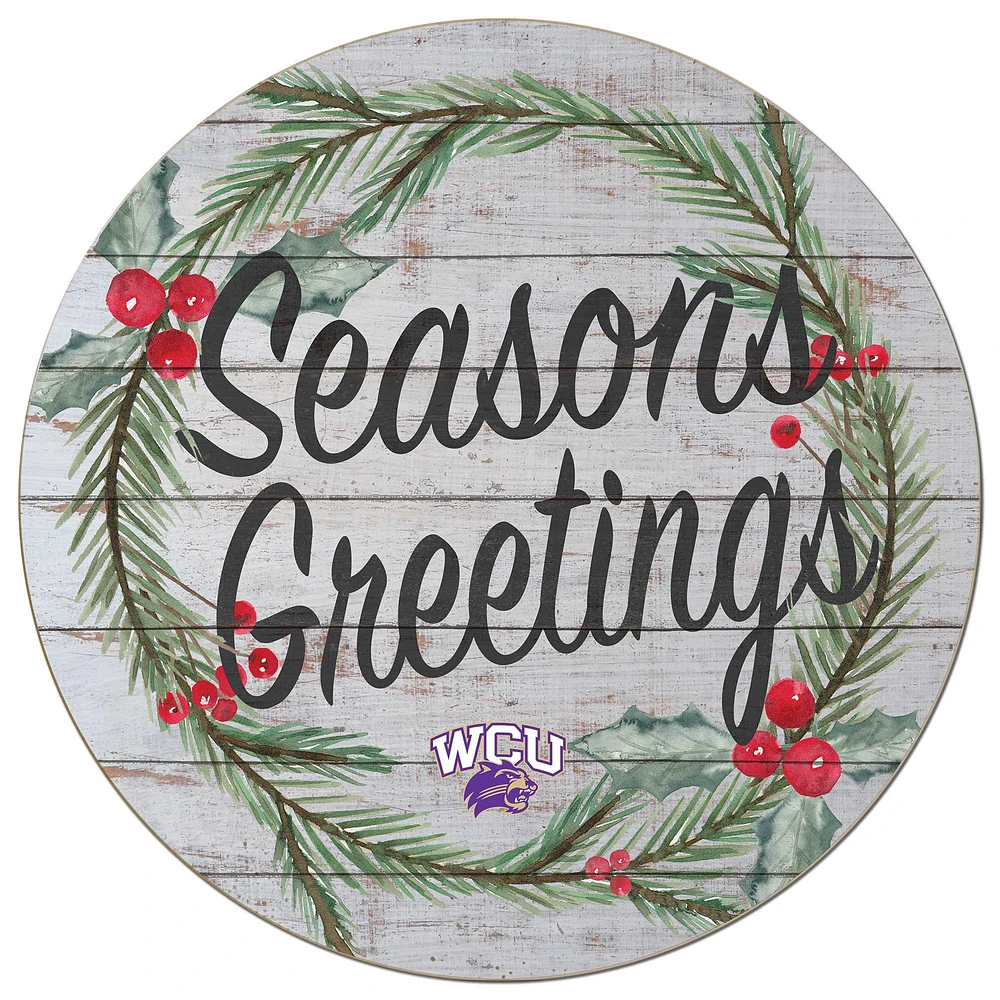 Western Carolina Catamounts 20'' x 20'' Season's Greetings Circle
