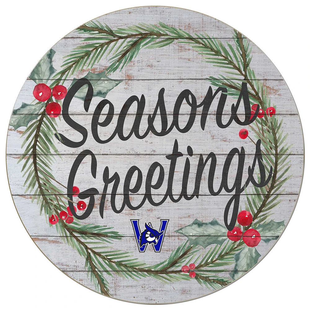 Westfield State Owls 20'' x 20'' Season's Greetings Circle