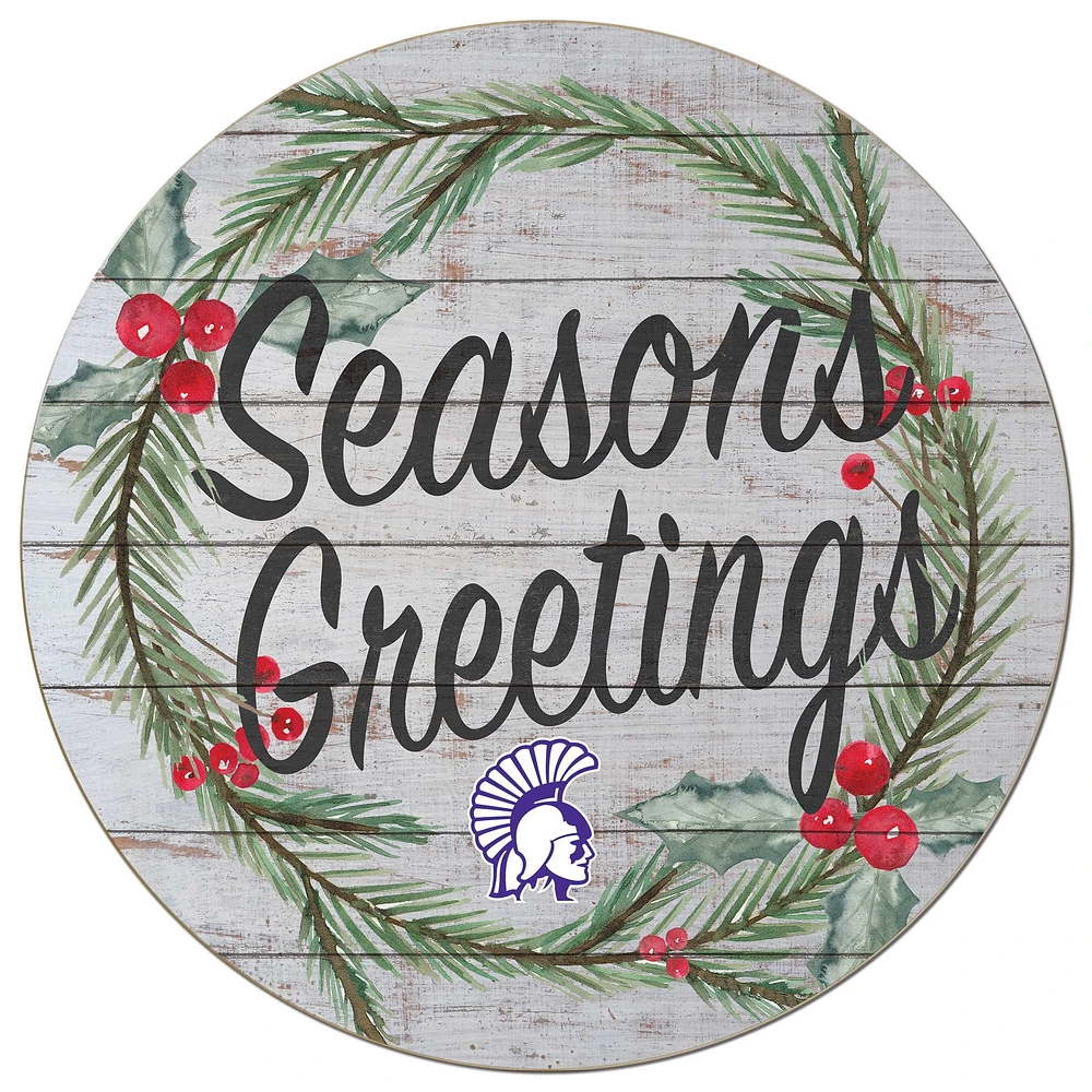 Winona State Warriors 20'' x 20'' Season's Greetings Circle