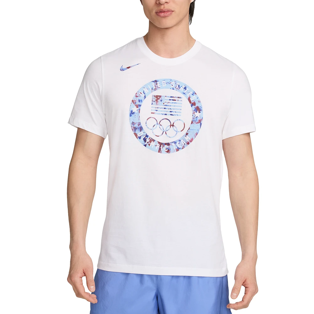Men's Nike White Team USA Puck Club T-Shirt