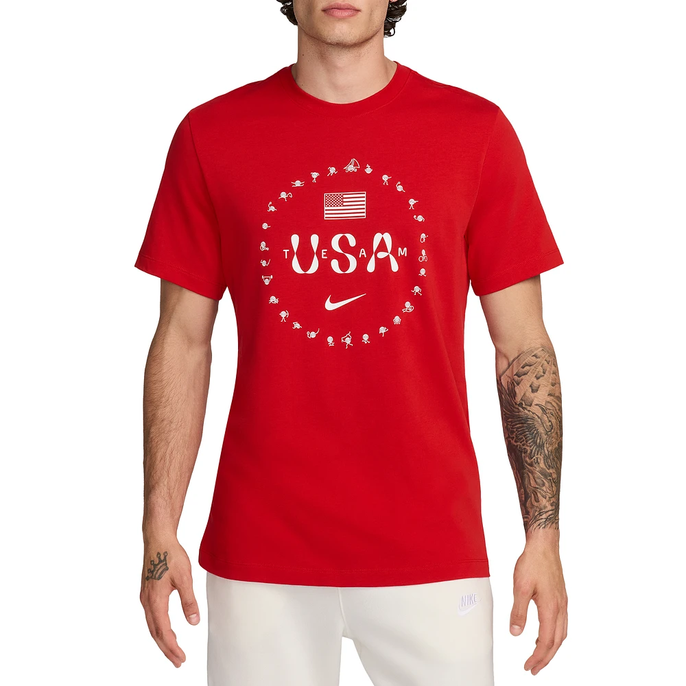 Men's Nike Red Team USA Premium Essentials Icon T-Shirt