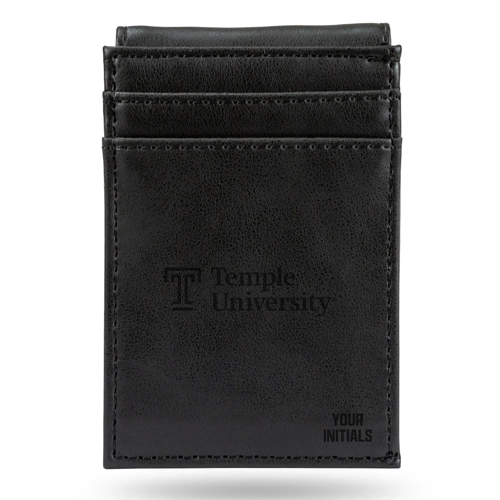 Temple Owls Personalized Front Pocket Wallet