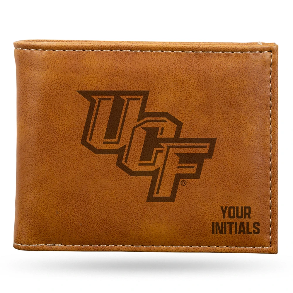 Brown UCF Knights Personalized Billfold Wallet