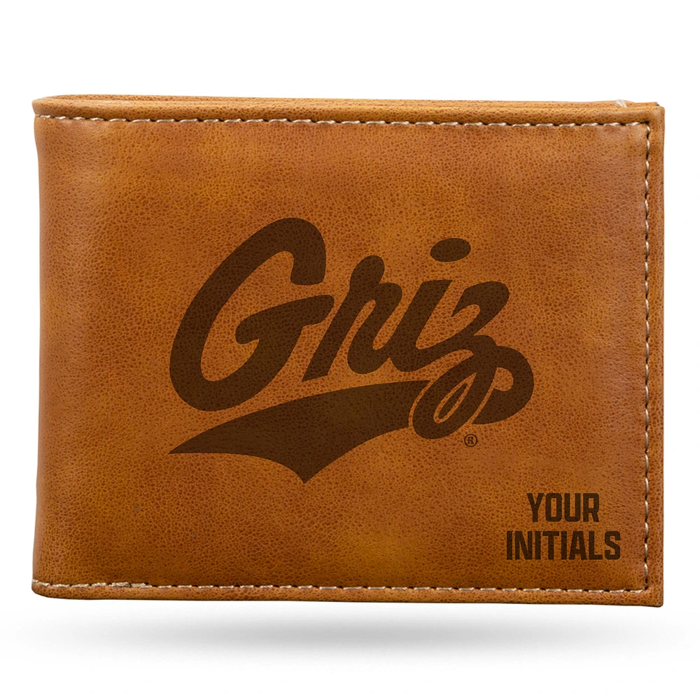 Brown Montana Grizzlies Personalized Billfold Wallet