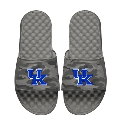Youth ISlide Gray Kentucky Wildcats Camo Slide Sandals