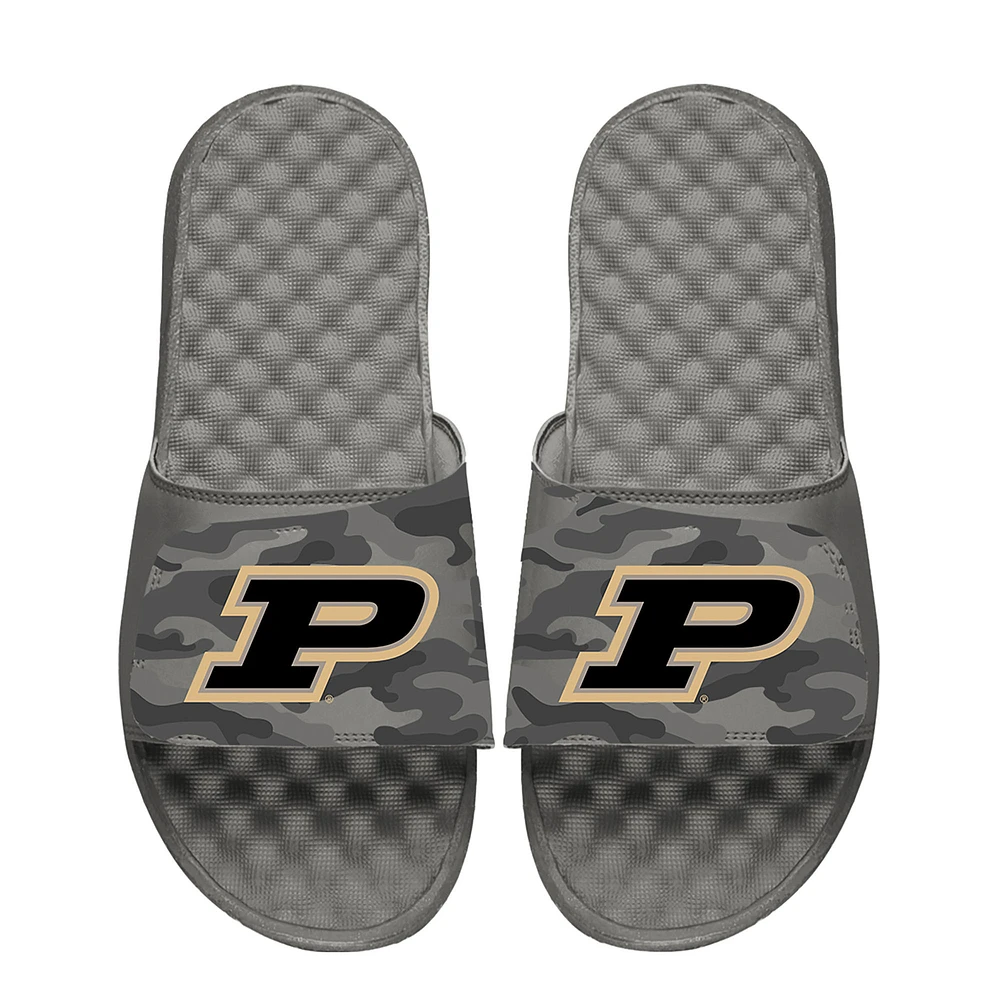 Youth ISlide Gray Purdue Boilermakers Camo Slide Sandals
