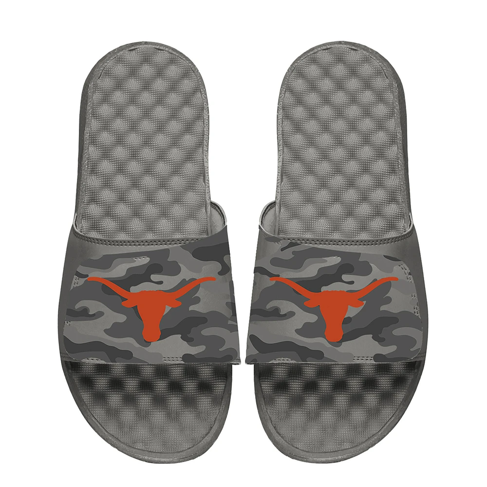 Youth ISlide Gray Texas Longhorns Camo Slide Sandals