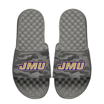 Youth ISlide Gray James Madison Dukes Camo Slide Sandals