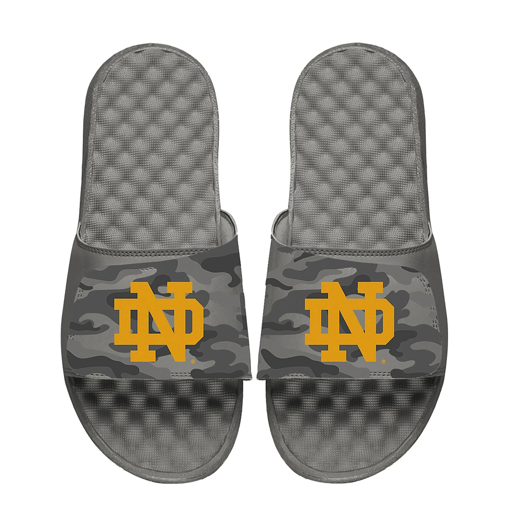 Youth ISlide Gray Notre Dame Fighting Irish Camo Slide Sandals