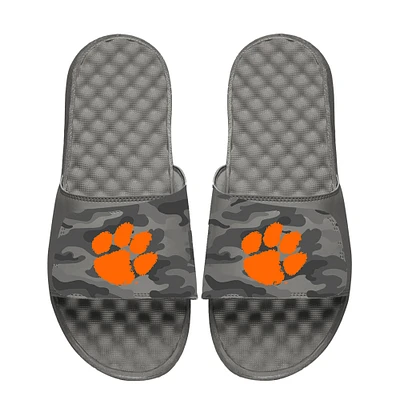 Men's ISlide Gray Clemson Tigers Camo Slide Sandals