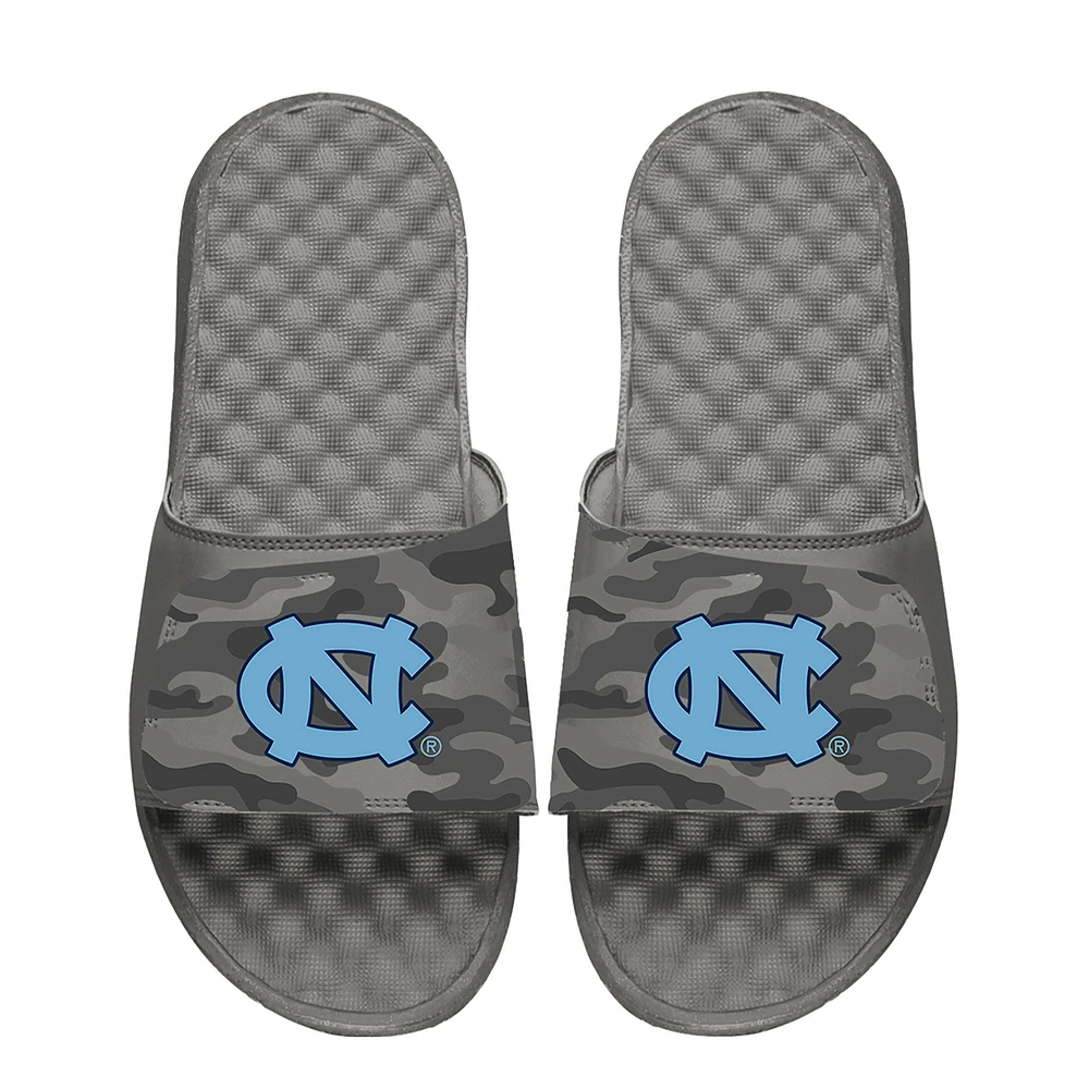 Men's ISlide Gray North Carolina Tar Heels Camo Slide Sandals