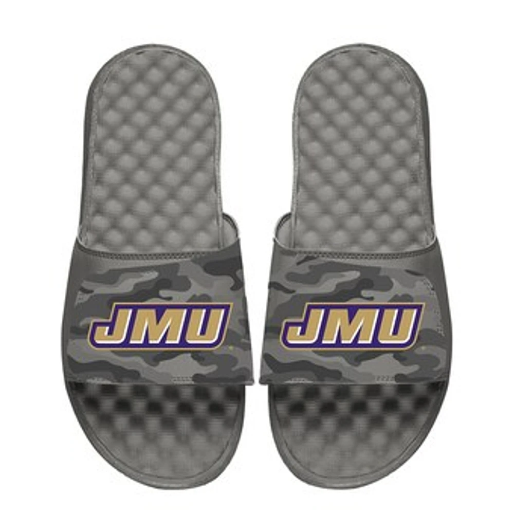 Men's ISlide Gray James Madison Dukes Camo Slide Sandals