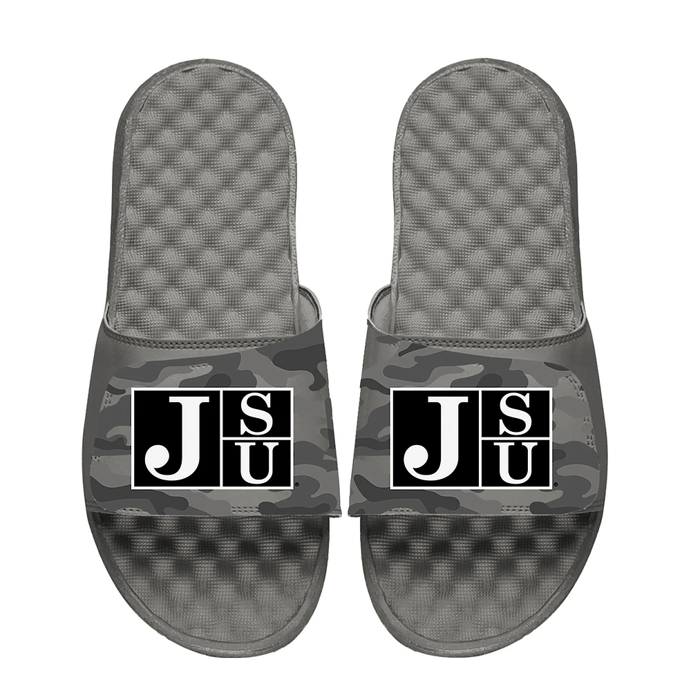 Men's ISlide Gray Jackson State Tigers Camo Slide Sandals