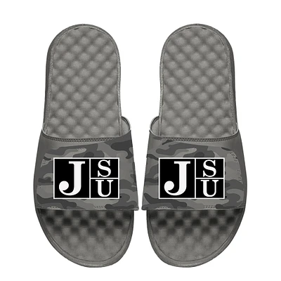 Men's ISlide Gray Jackson State Tigers Camo Slide Sandals