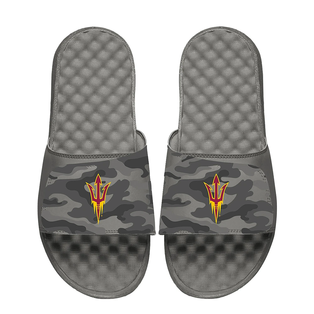 Men's ISlide Gray Arizona State Sun Devils Camo Slide Sandals
