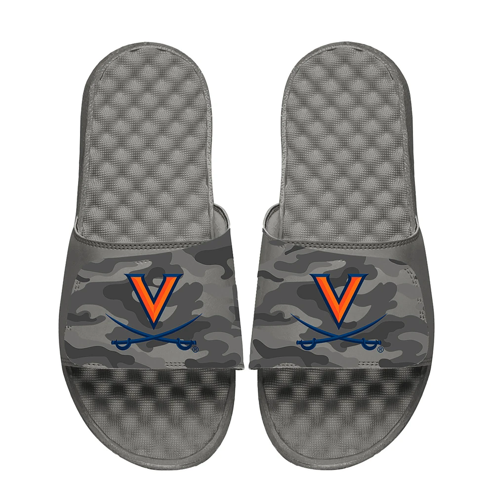 Men's ISlide Gray Virginia Cavaliers Camo Slide Sandals