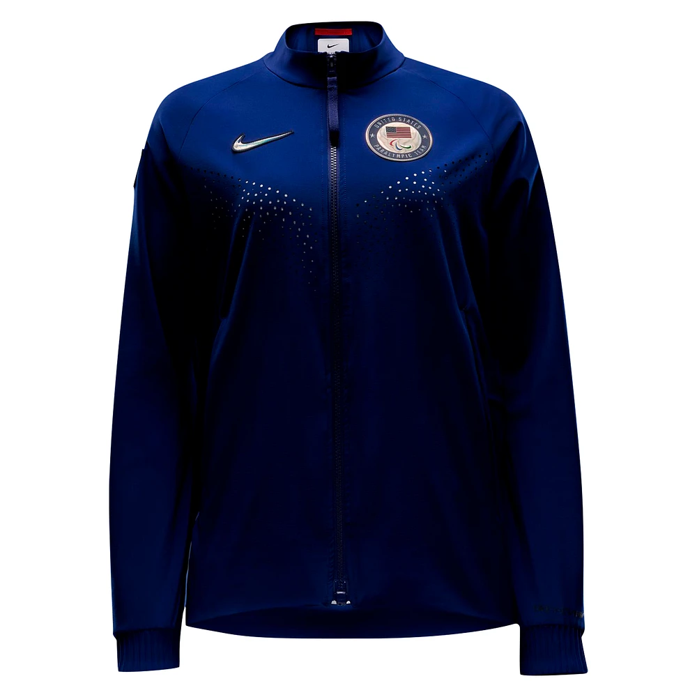 Women's Nike Blue U.S. Paralympics Medal Ceremony Raglan Performance Full-Zip Jacket