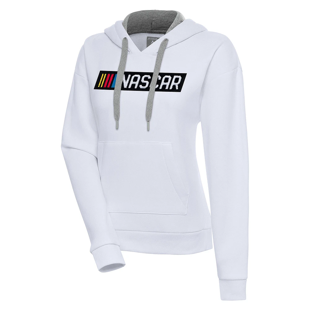 Women's Antigua NASCAR Victory Raglan Sleeve Chenille Pullover Hoodie