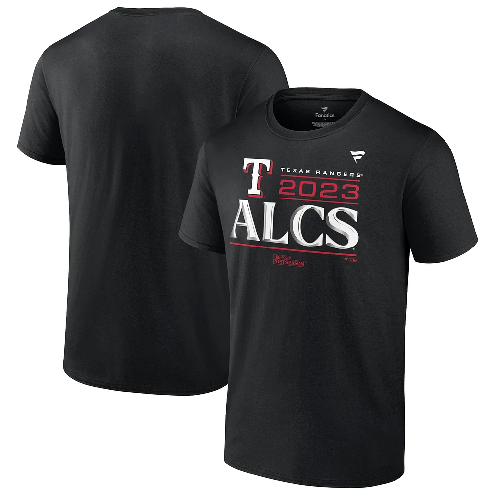 Men's Fanatics Black Texas Rangers 2023 Division Series Winner Locker Room Big & Tall T-Shirt