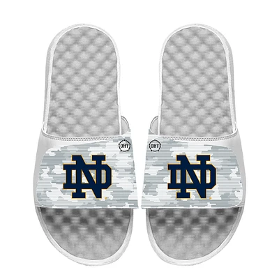 Men's ISlide White Notre Dame Fighting Irish Camo Slide Sandals