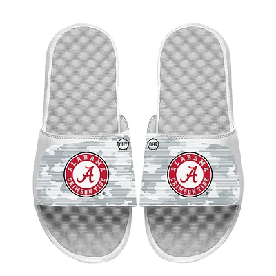 Men's ISlide White Alabama Crimson Tide Camo Slide Sandals