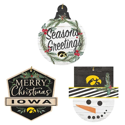 Iowa Hawkeyes Ornament Bundle