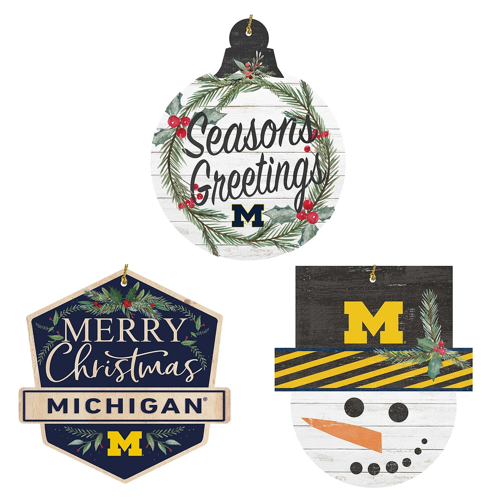 Michigan Wolverines Ornament Bundle