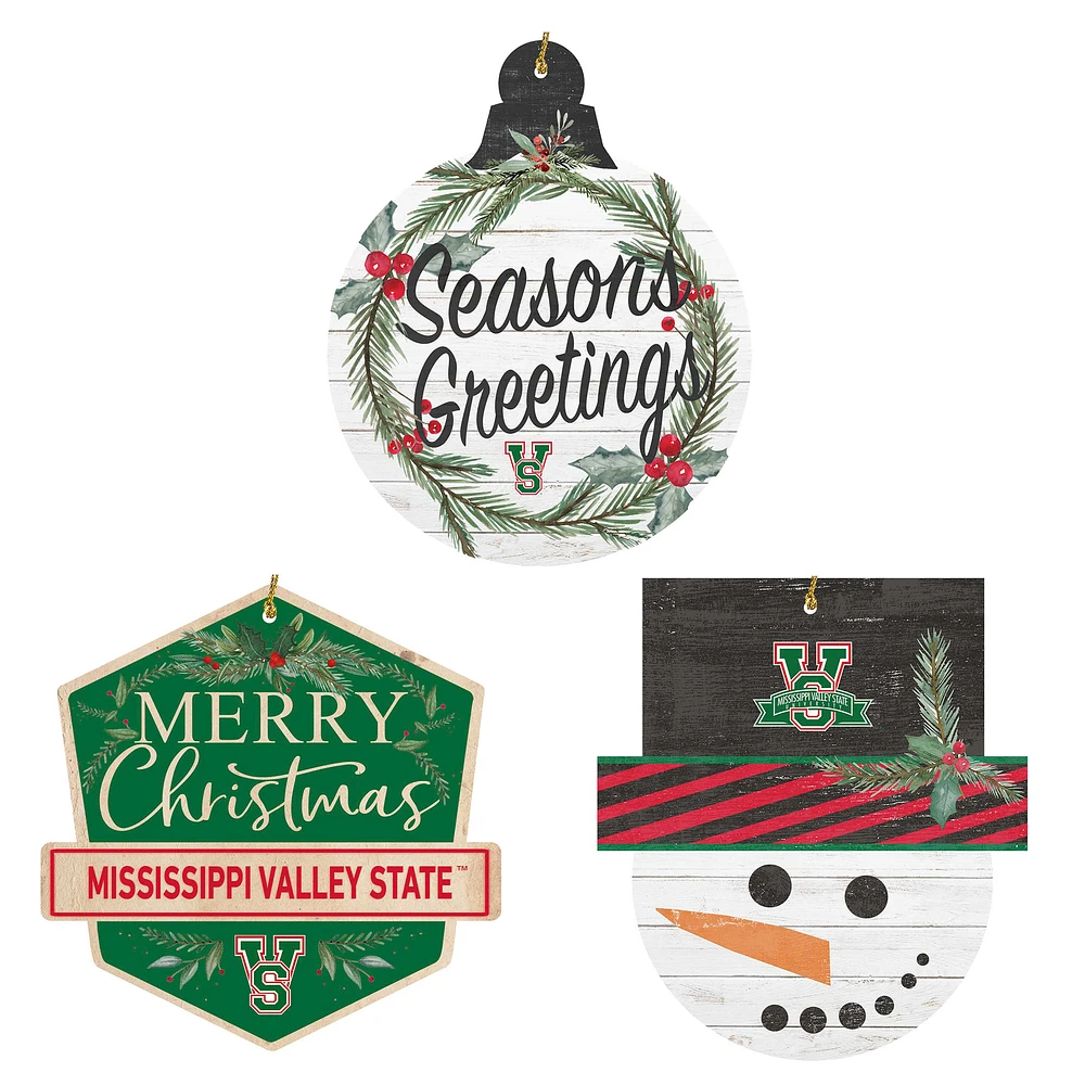 Mississippi Valley State Delta Devils Ornament Bundle