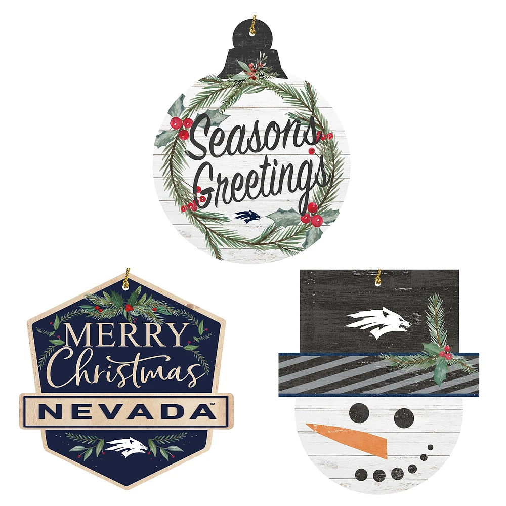 Nevada Wolf Pack Ornament Bundle