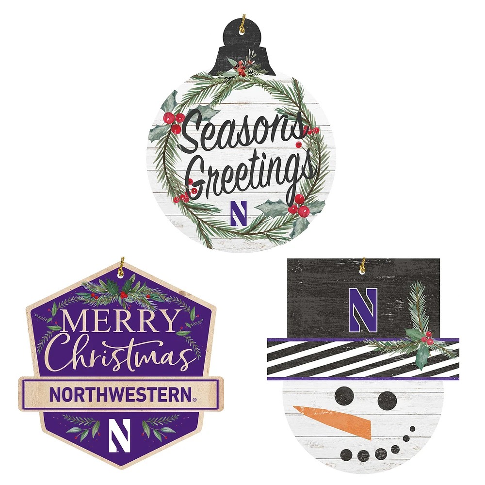 Northwestern Wildcats Ornament Bundle