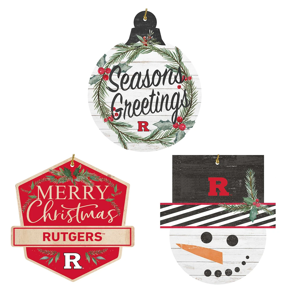 Rutgers Scarlet Knights Ornament Bundle