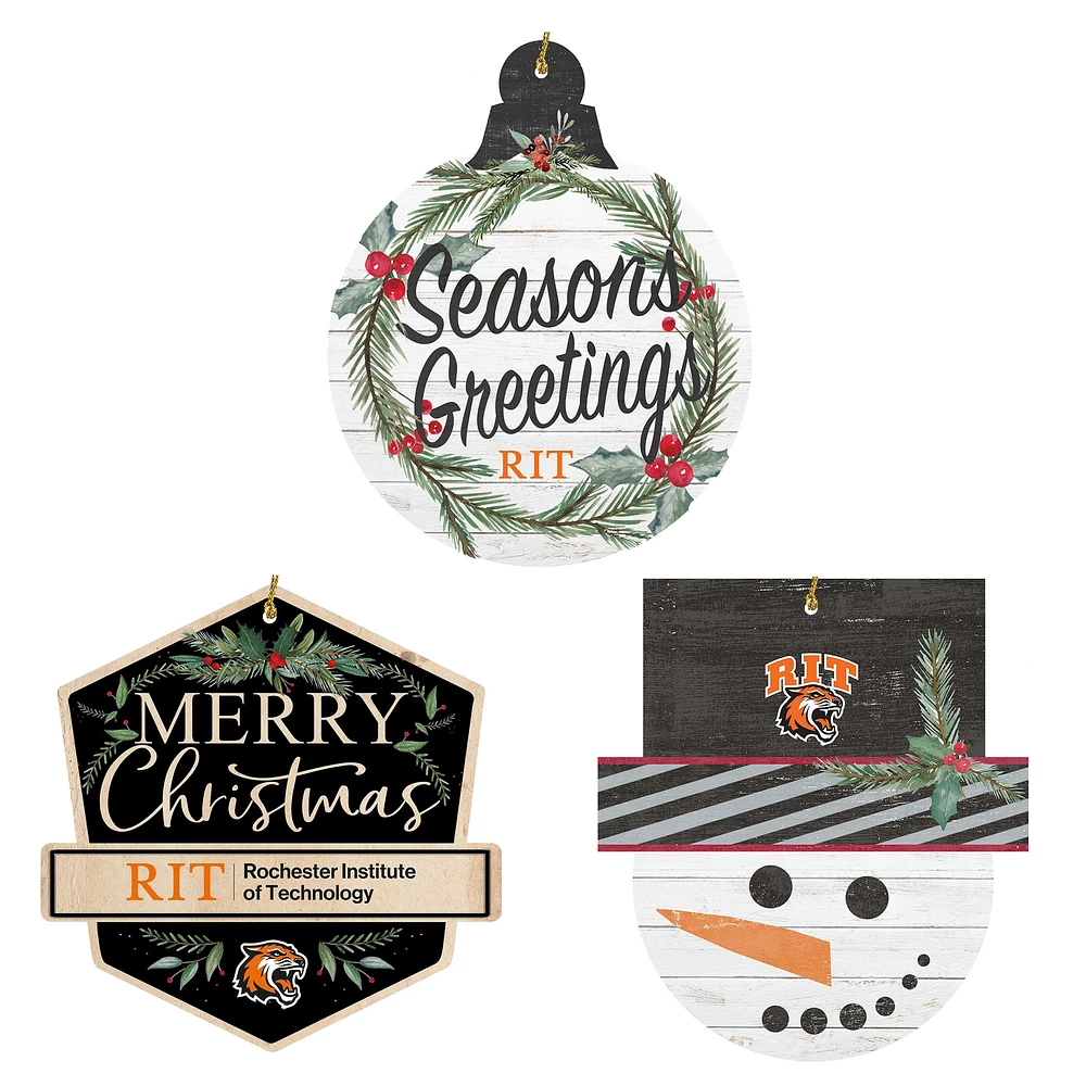 Rochester Institute of Technology Tigers Ornament Bundle