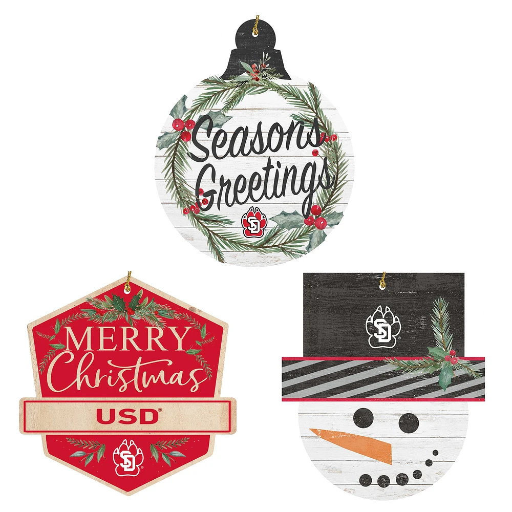 South Dakota Coyotes Ornament Bundle