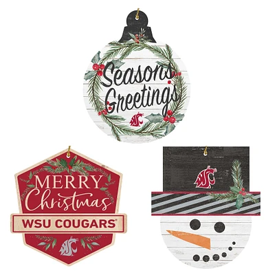 Washington State Cougars Ornament Bundle