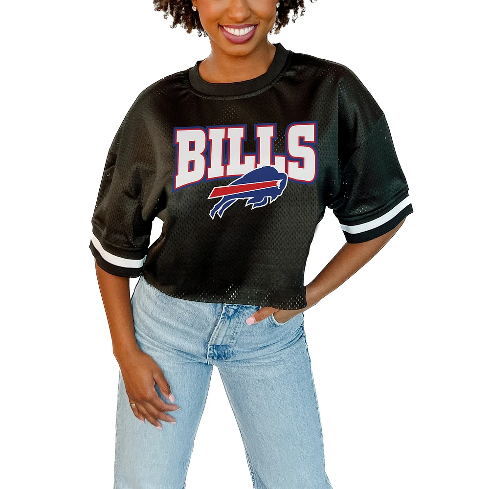 Women's Gameday Couture Black Buffalo Bills Game Face Fashion Jersey
