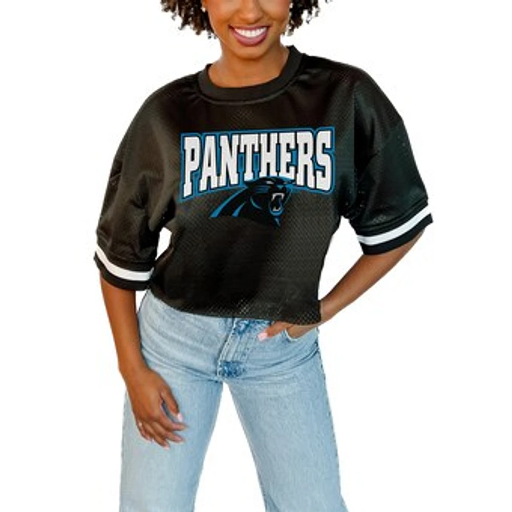 Women's Gameday Couture Black Carolina Panthers Game Face Fashion Jersey