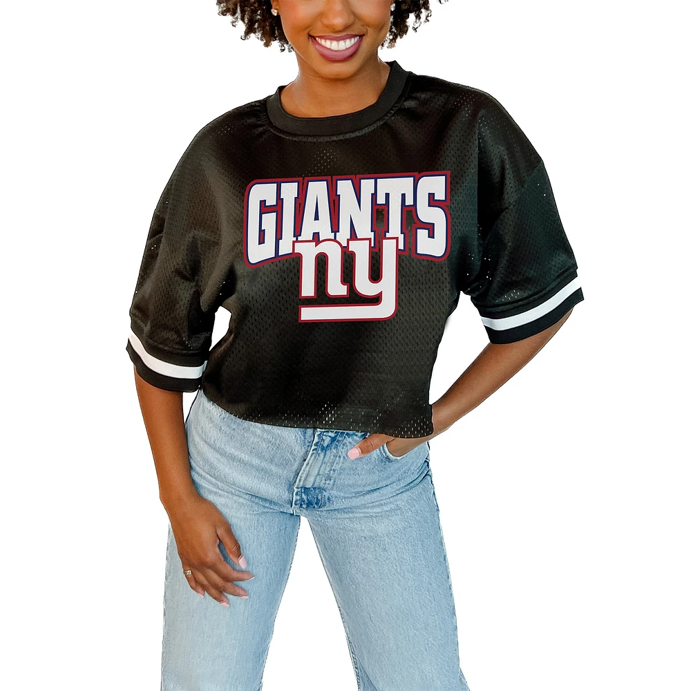 Women's Gameday Couture Black New York Giants Game Face Fashion Jersey