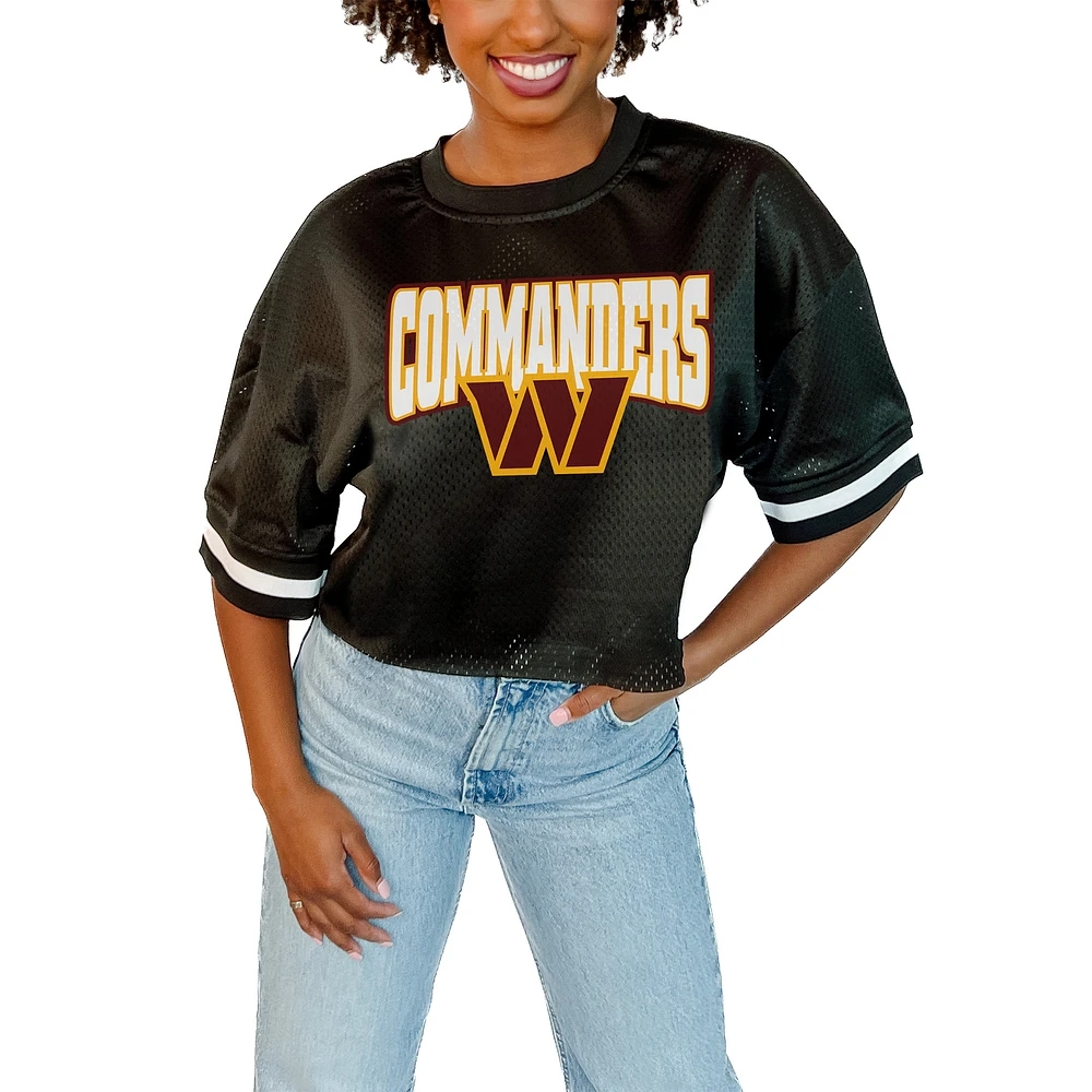 Women's Gameday Couture Black Washington Commanders Game Face Fashion Jersey