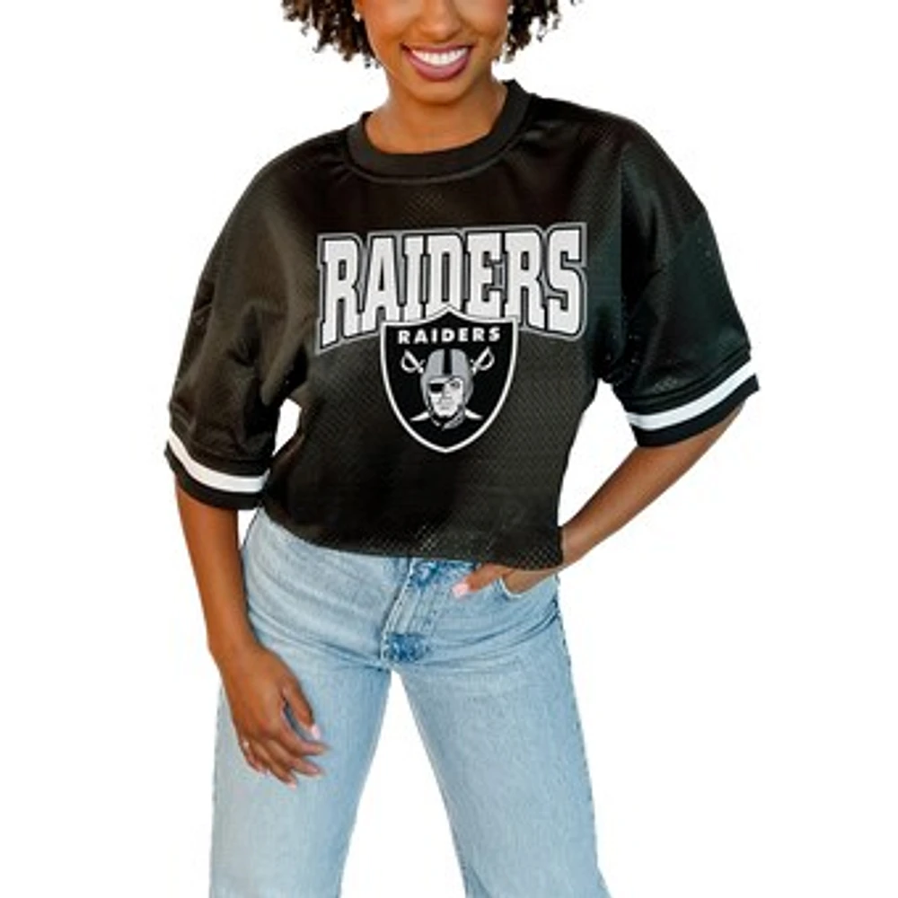 Women's Gameday Couture Black Las Vegas Raiders Game Face Fashion Jersey