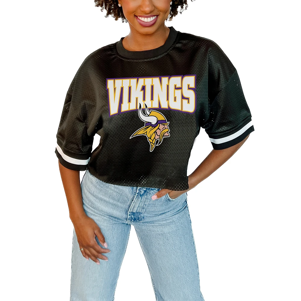 Women's Gameday Couture Black Minnesota Vikings Game Face Fashion Jersey